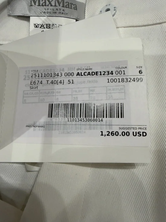 MaxMara White Button-Front High-Waist Maxi Skirt - Picture 2 of 11